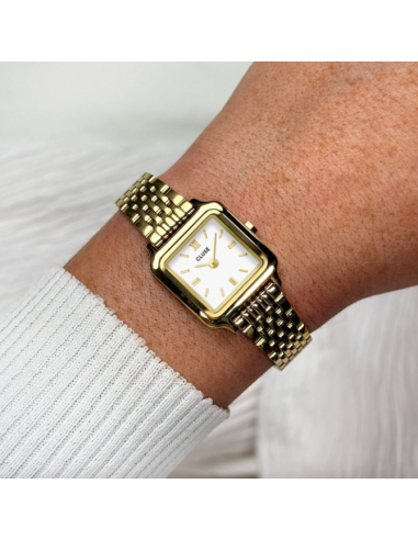 Gracieuse Mini Watch Steel, White,...