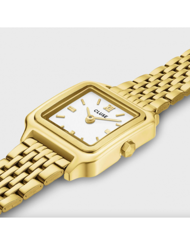 Gracieuse Mini Watch Steel, White,...