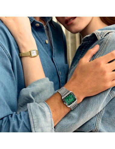 Gracieuse Mini Watch Steel, White,...