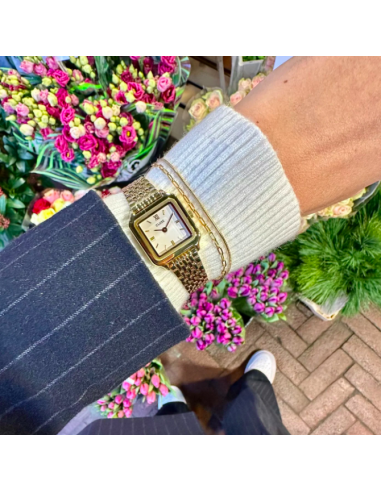 Gracieuse Mini Watch Steel, White,...