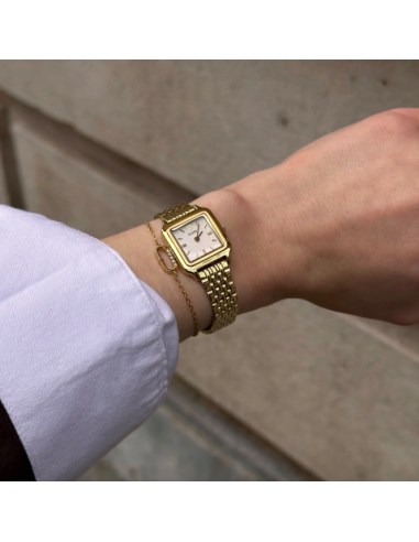 Gracieuse Mini Watch Steel, White,...