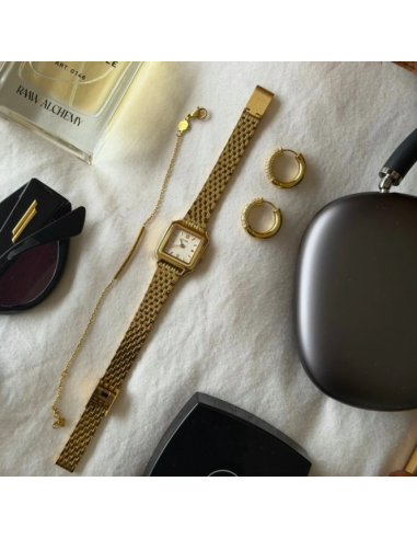 Gracieuse Mini Watch Steel, White,...