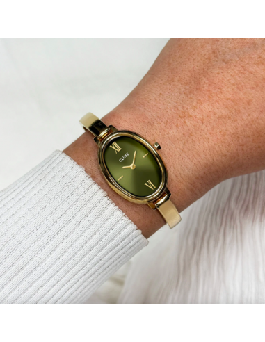 L'Ovale Watch Steel, Olive, Gold...