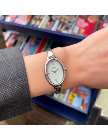 L'Ovale Watch Steel, White, Silver...