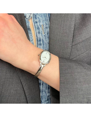 L'Ovale Watch Steel, White, Silver...