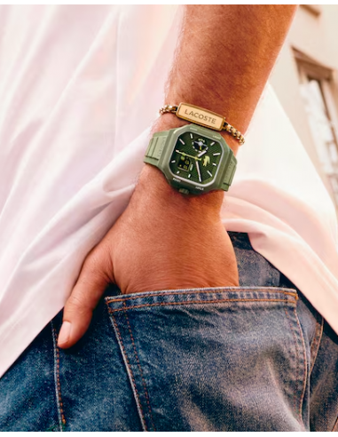 Reloj Lacoste de silicona cuadrado...