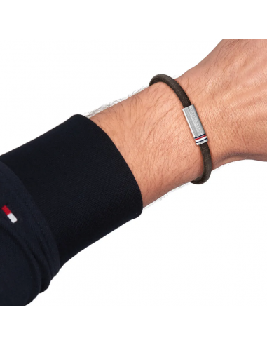 Pulsera Tommy Hilfiger marrón con...
