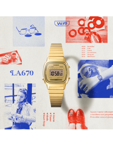 Casio Vintage Mini clásico dorado...