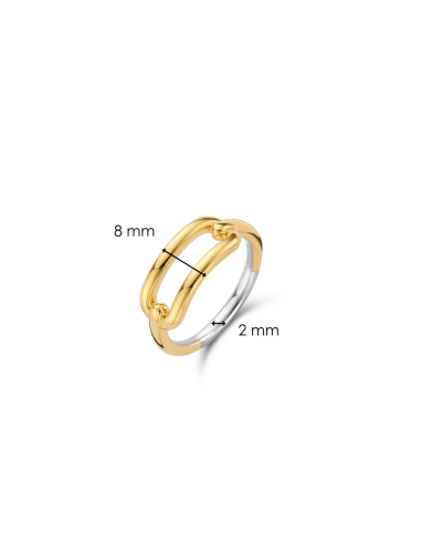 Anillo Ti Sento Eslabón Dorado