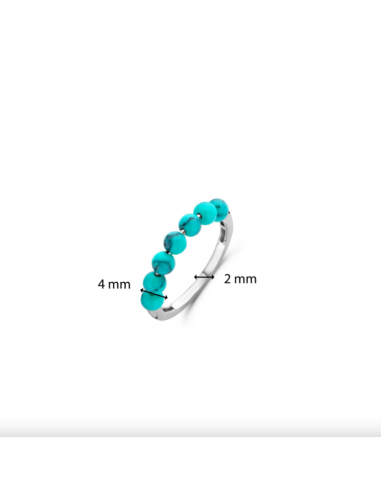 Anillo Ti Sento burbujas turquesa...