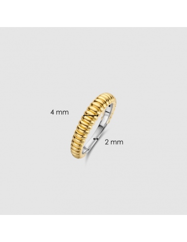 Anillo TI SENTO dorado estrecho 12218SY