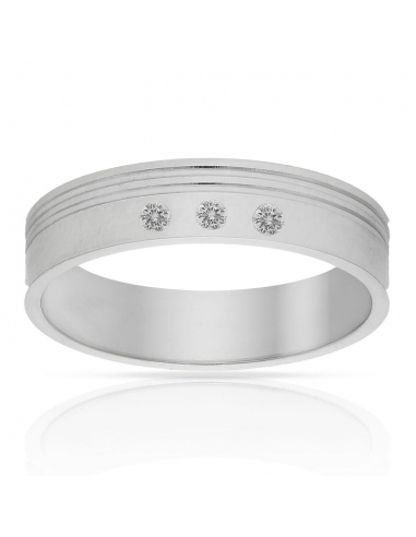ALIANZA 3 DIAMANTES ORO BLANCO 18KL...