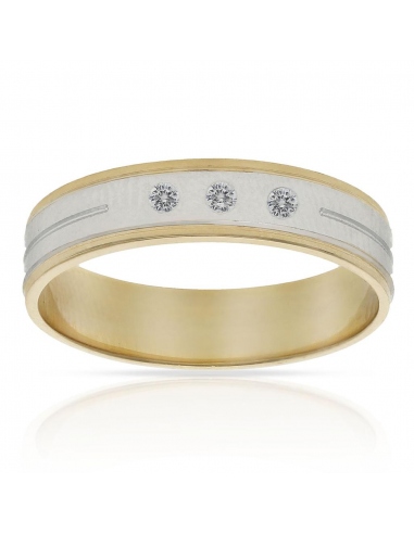 ALIANZA BICOLOR 3 DIAMANTES ORO...