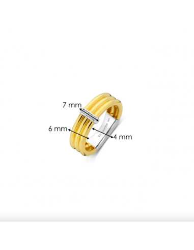 Anillo Ti Sento de plata chapada 12344ZY