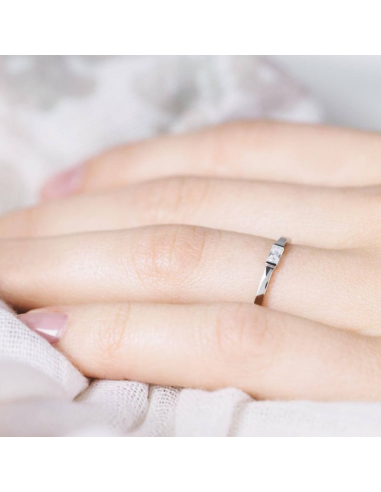 Anillo solitario oro blanco diamante...