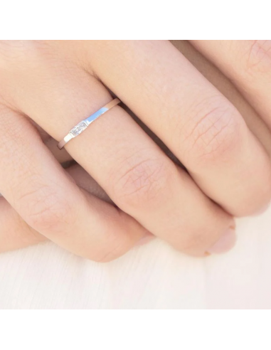 Anillo solitario oro blanco diamante...