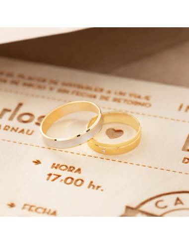 Alianza boda oro y diamante...