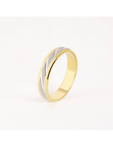 Alianza bicolor granulada-brillo 4mm...