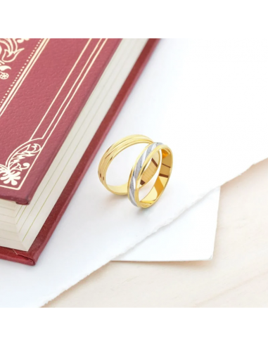 Alianza bicolor granulada-brillo 4mm...