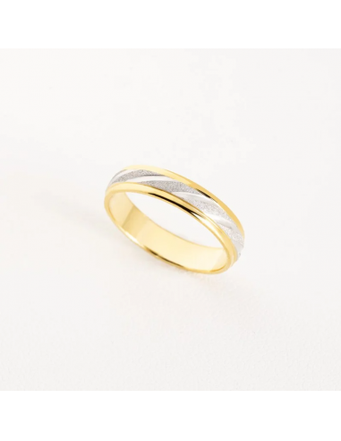 Alianza bicolor granulada-brillo 4mm...