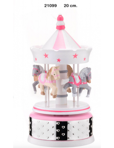 Carrusel niños rosa